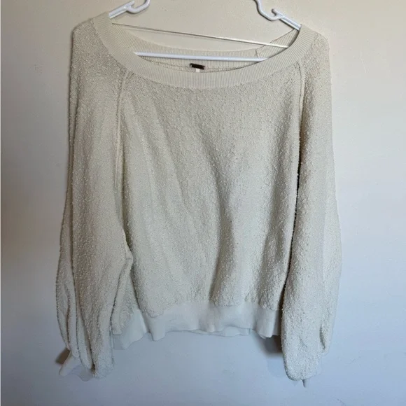 Free People Found My Friend Pullover Cream/Beige Medium - Picture 6 of 10